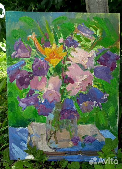 Картина маслом цветы