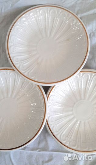 Тарелки зик с рельефным узором 1950гг 6 штук