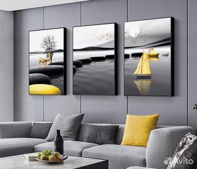Набор картин на холсте, новый