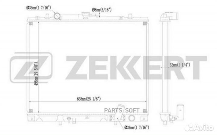 Радиатор охлаждения Митсубиси Паджеро Спорт 98