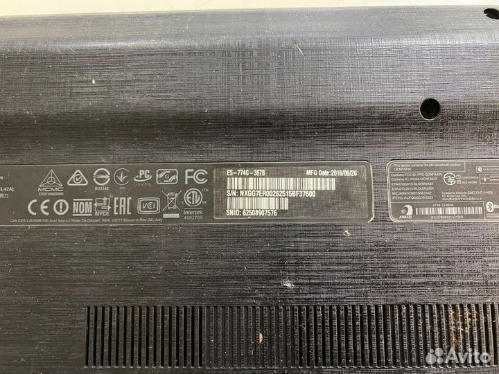 Acer E5-774G на разбор