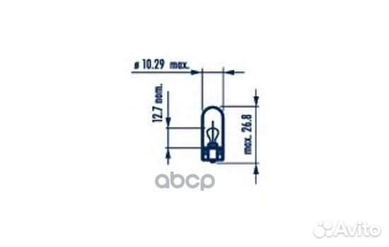 Лампа 12V W3W 3W narva 1 шт. картон 17097 17097