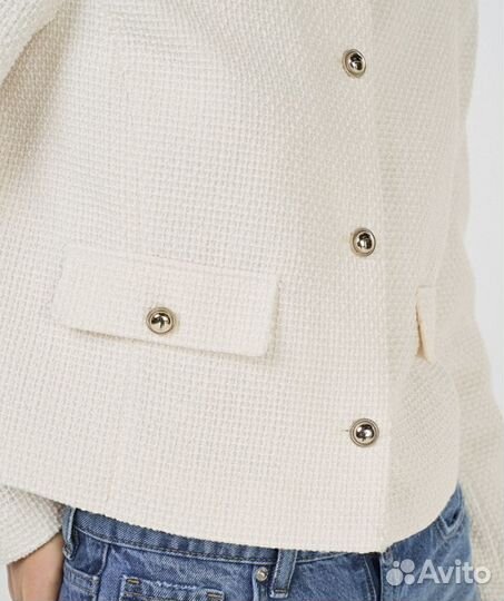 Укороченный твидовый жакет O'stin р.М новый