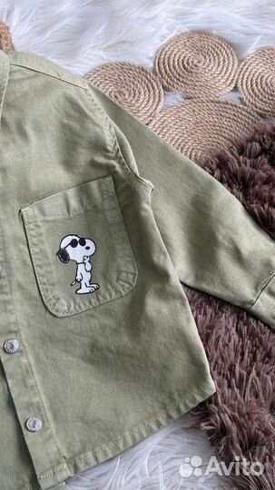 Джинсовая рубашка zara на мальчика