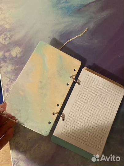 Блокнот А6 из эпоксидной смолы