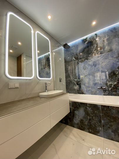 Изготовление зеркал под заказ, монтаж, замер