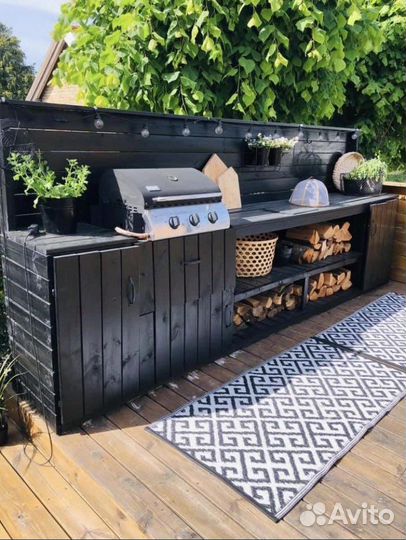 Уличная кухня в стиле лофт