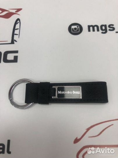 Брелок Mercedes Benz кожаный черный