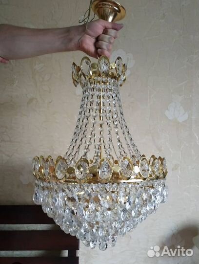 Люстра хрустальная СССР винтаж раритет