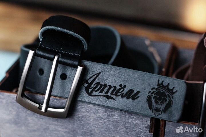 Мужской кожаный ремень