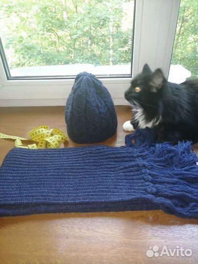 Шапка и шарф набор