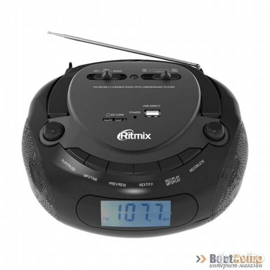 Магнитола ritmix RBB-030BT black
