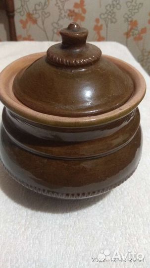 Горшок для запекания,объем 1,2л