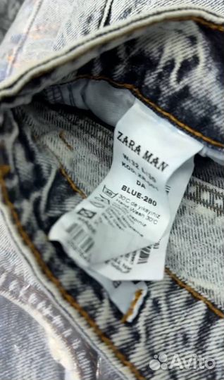 Джинсы Zara Flared Baggy Jeans Синие