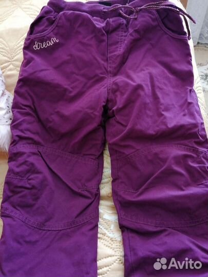 Утепленные штаны для девочки р 116