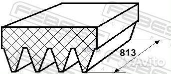Ремень поликлиновой 4 клина 88126-4L813 88126-4