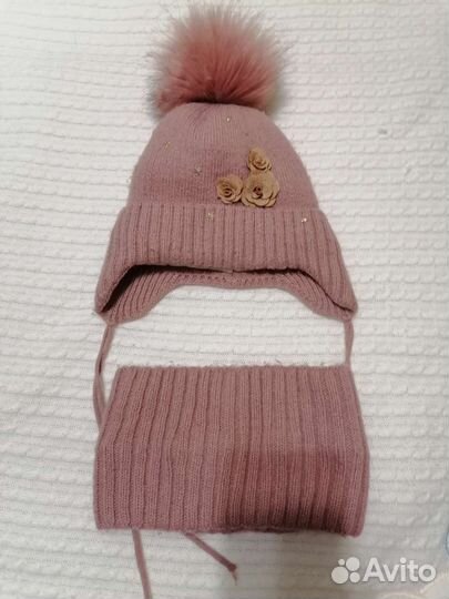 Комплект шапка, шарф