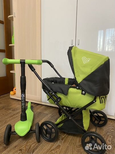 Коляска для кукол и самокат