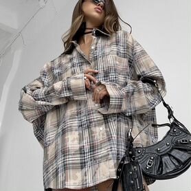 Рубашка в клетку хлопок oversize