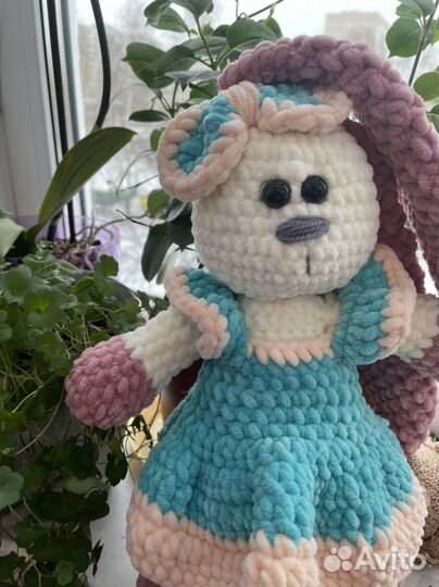 Мягкая игрушка заяц ручной работы