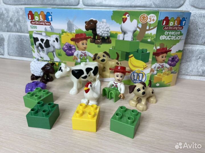 Конструктор Веселая ферма аналог Лего Дупло