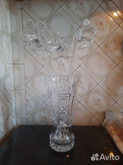 Вазы, сахарница, салатник, шкатулка хрусталь СССР