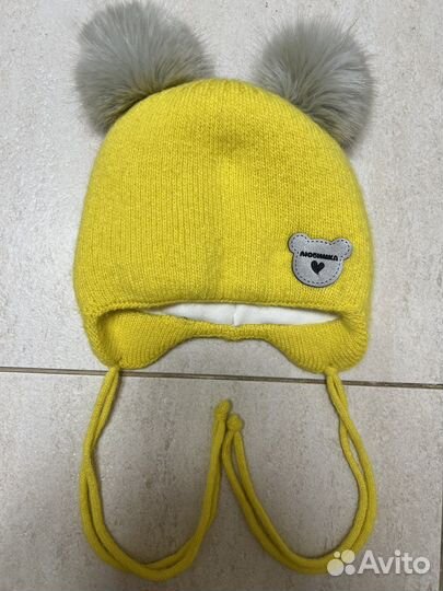 Шапка для девочки 9-18 мес