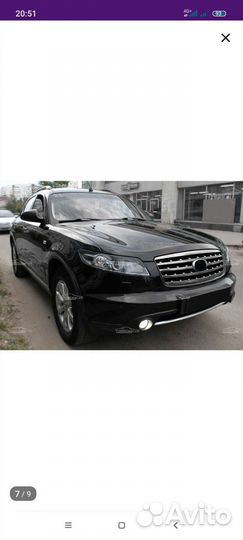 Реснички на фары infiniti fx35