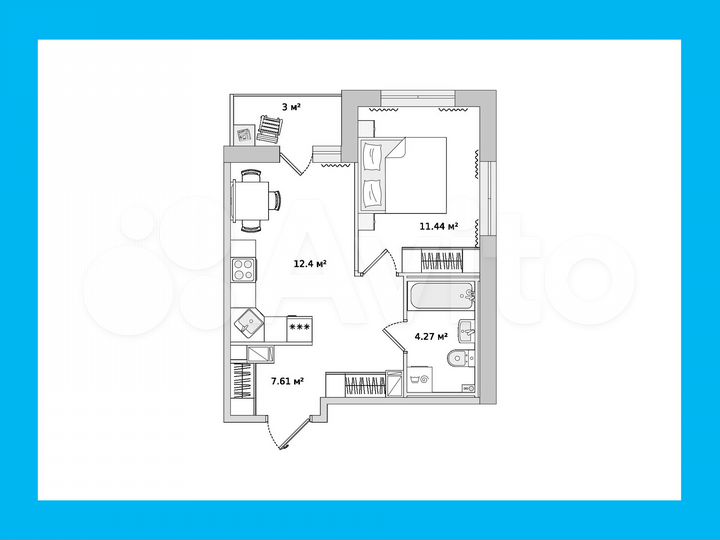 1-к. квартира, 38,7 м², 14/16 эт.