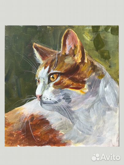 Рыжий кот Картина с котами акрилом