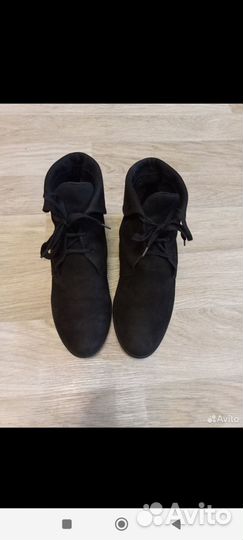 Полуботинки замшевые