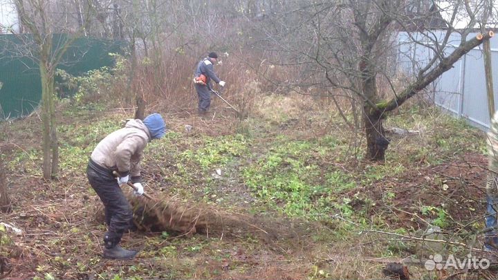 Расчистка участка -снос строений