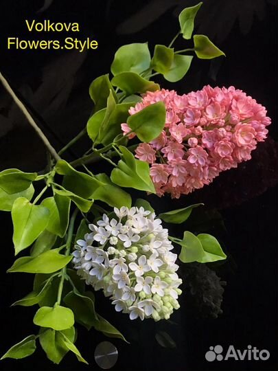 Сирень из полимерной глины