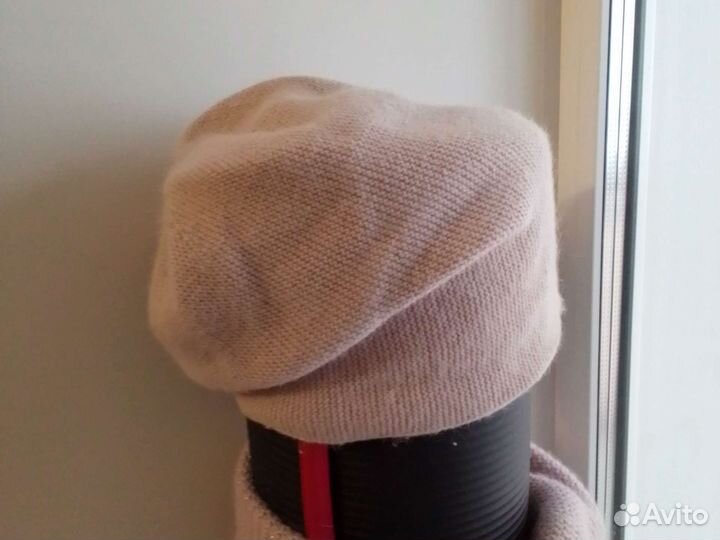 Шапка, шарф ангора бу