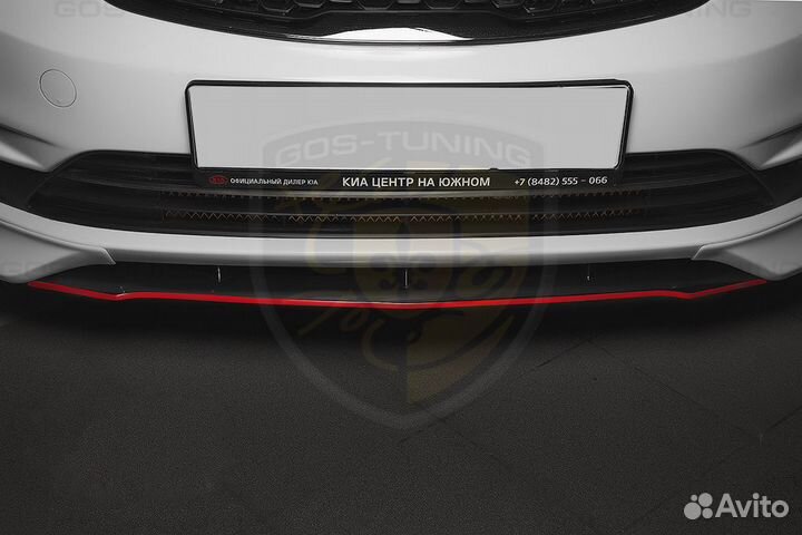 Тюнинг обвес накладка переднего бампера Kia Rio 3