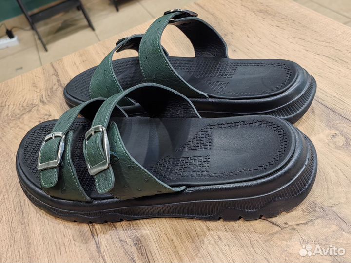 Тапки шлёпанцы мужские из страуса, 42 размер