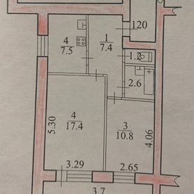 2-к. квартира, 46,9 м², 2/5 эт.