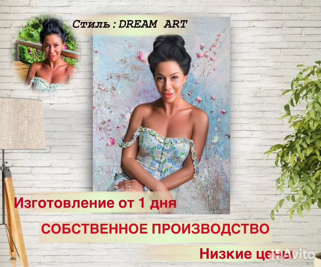 Портрет по фото, картина на холсте в Воронеже