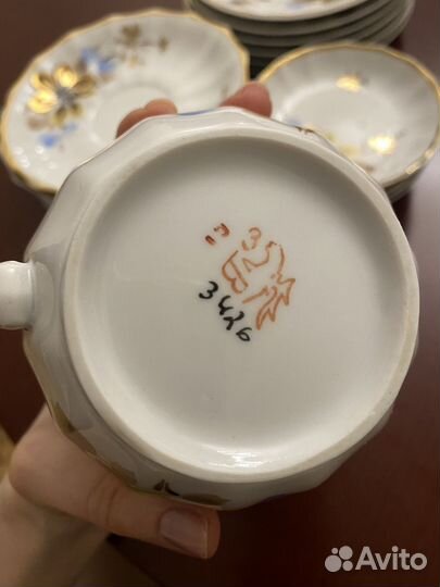 Дфз Вербилки. Сервиз. 3 вида тарелок и молочник