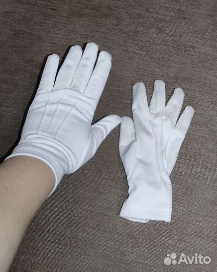 Перчатки белые