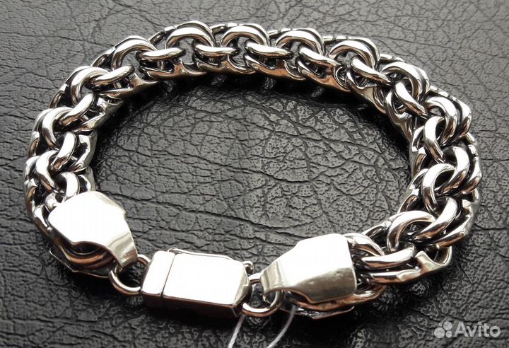 Серебряный браслет 925 пробы,Бисмар,45грм,22см