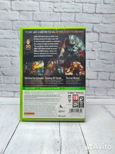 Doom 3 BFG edition (xbox 360, бу)