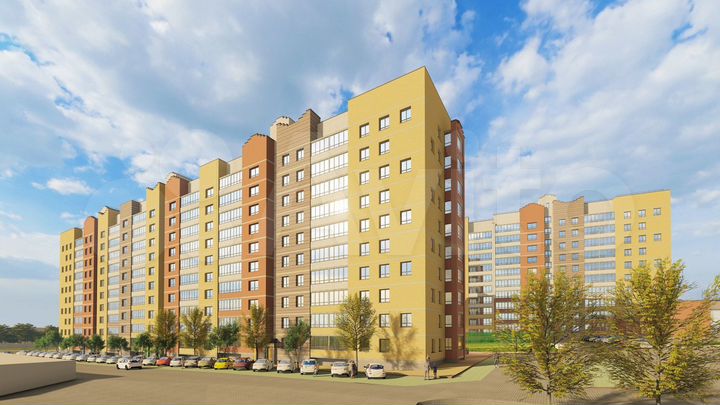 3-к. квартира, 60,7 м², 1/10 эт.