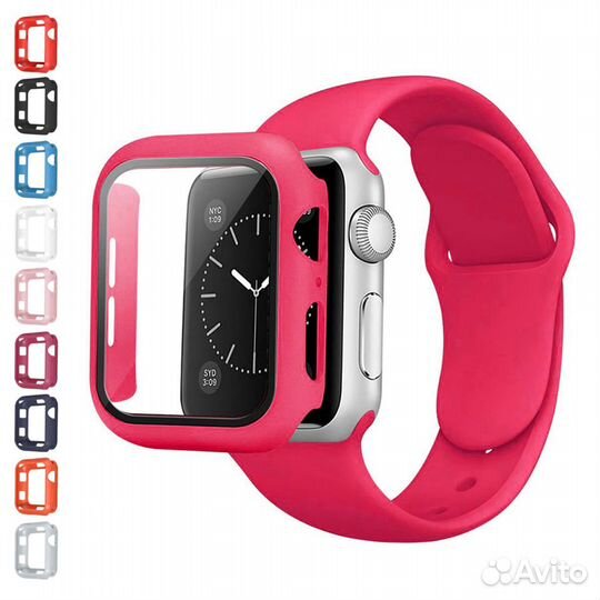 Чехол с ремешком для Apple Watch 44 мм цветной