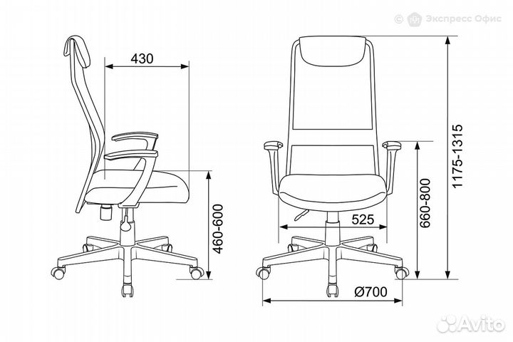 Кресло для руководителя Бюрократ KB-8/black