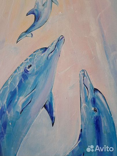 Картина акрилом на холсте 50 на 70