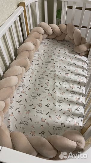 Бортик коса в кроватку