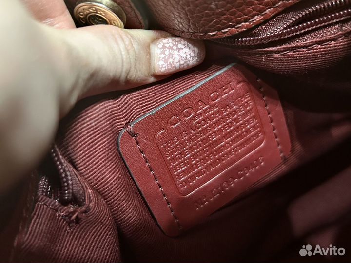 Оригинальная сумка от “coach” из натуральной кожи