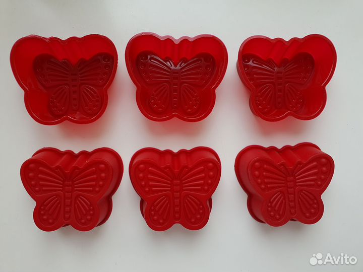 Формы для кексов силиконовые новые 6 штук