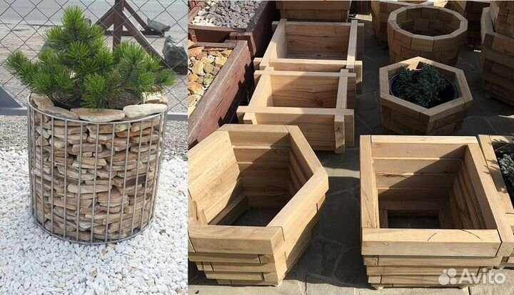 Вазоны для цветов, габионы